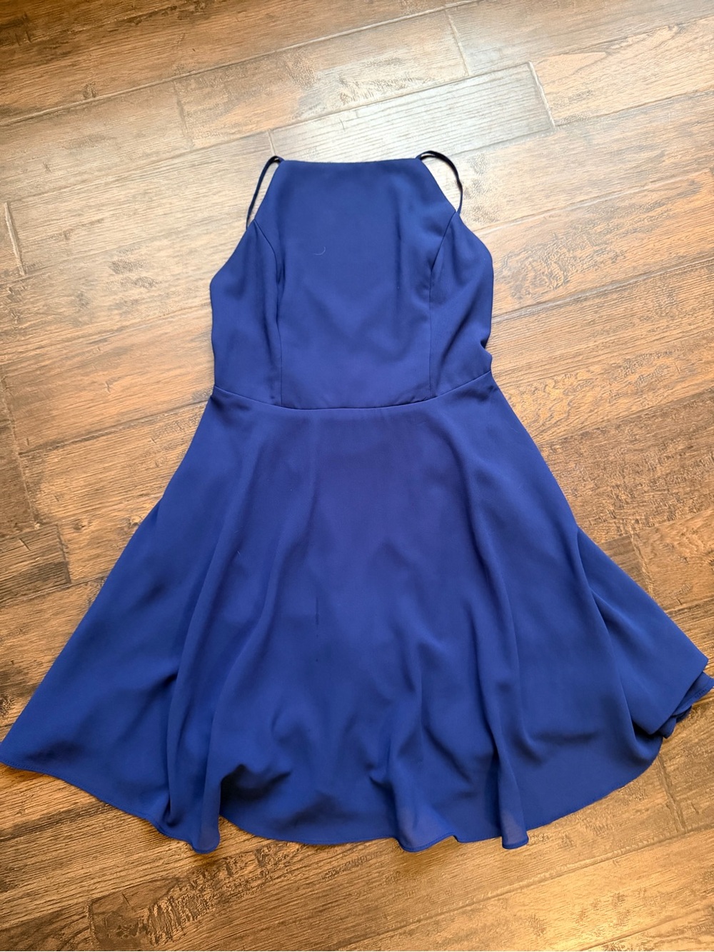 Lulu’s Women’s Navy Blue A-Line Halter Dress - size small
